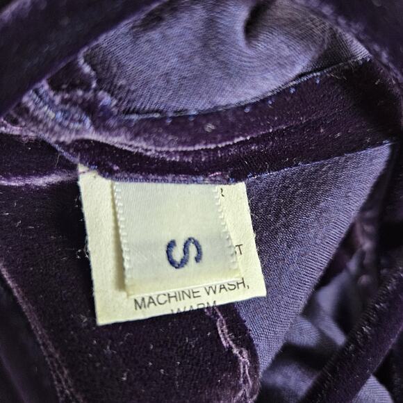 Vintage Bruno Duluc x Kush Mini Dress S Purple Velvet Strappy 80s 90s Y2K Dance - Picture 12 of 16